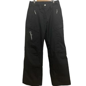 Salomon Youth Mens Black Clima Pro Snow Ski Snowboard Pants Size medium